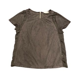 Sugar + Lips | Beautiful Black Cut-out Sheer Top & Exposed Back Zipper